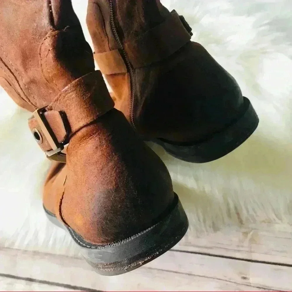 Franco Sarto Leather Riding Boots Shoes Sz 9